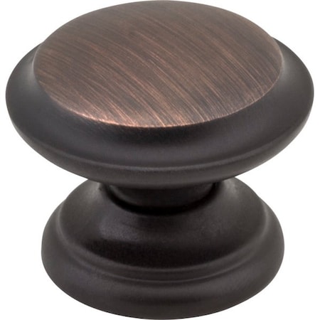 Jeffrey Alexander 1-3/8" Diameter Brushed Oil Rubbed Bronze Cordova Cabinet Knob 0251DBAC